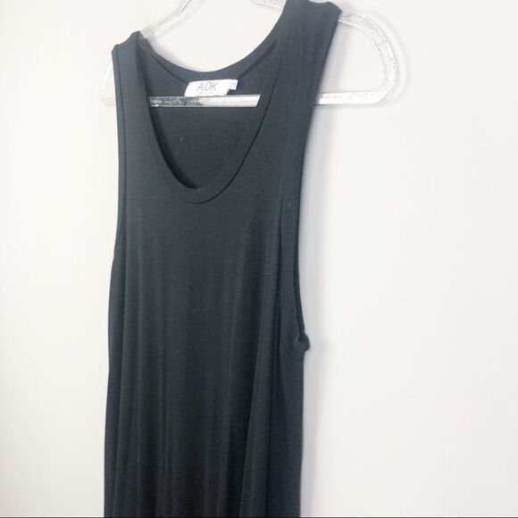 A. OK COEVOLUTION | Knot Front Midi Black Dress L - Picture 2 of 8